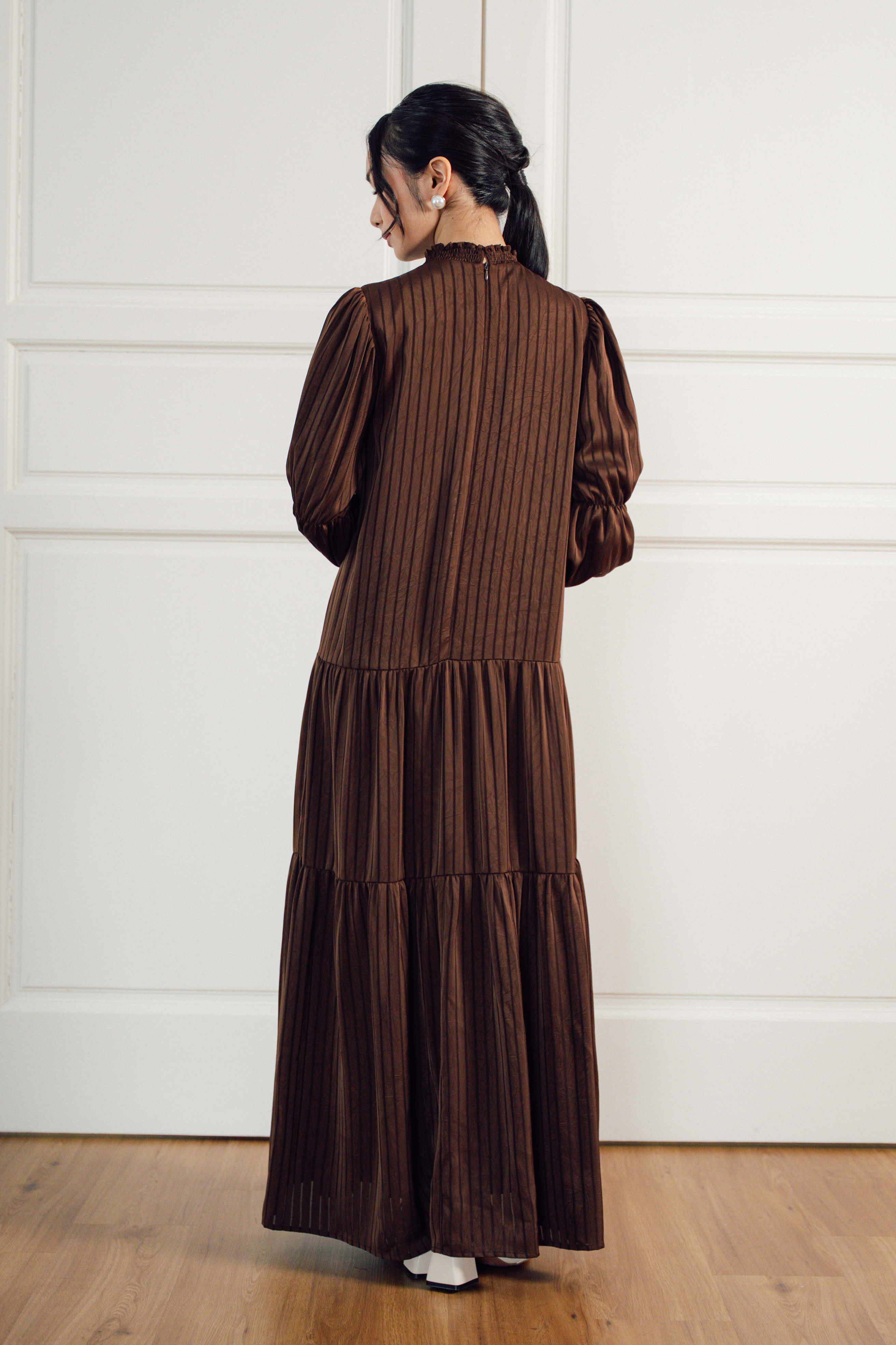 The Holly Dress in Walnut
