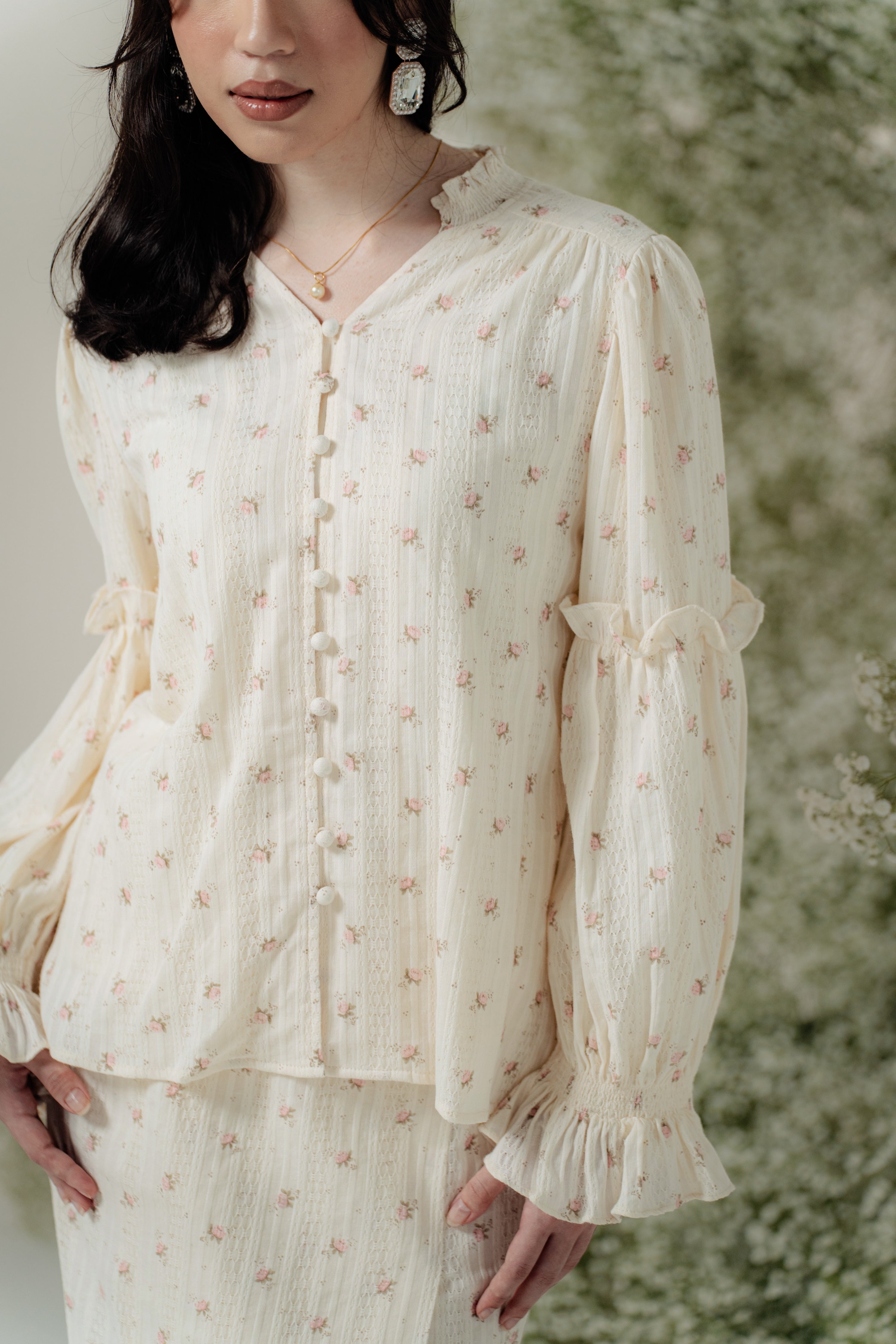 The Jane Kurung in Pink Rose