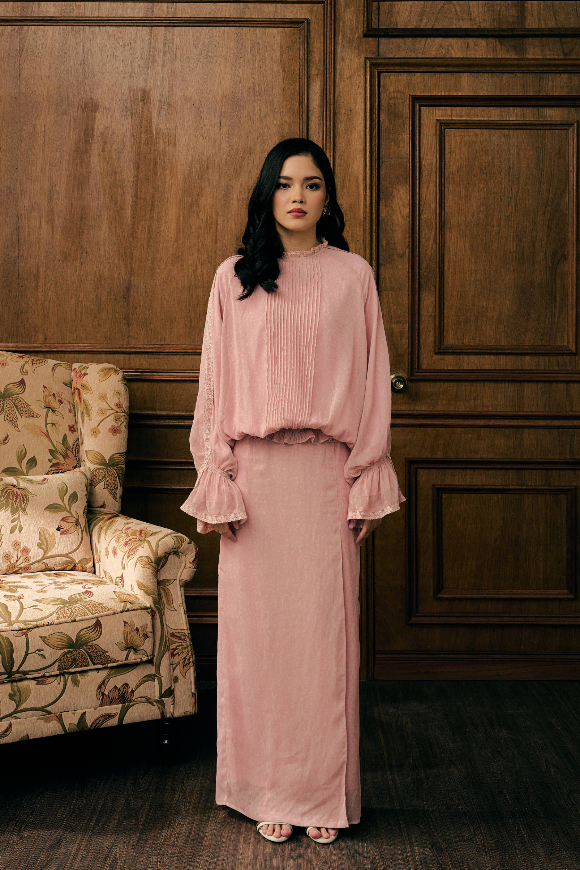 The Celestine Kurung in Ballet Pink