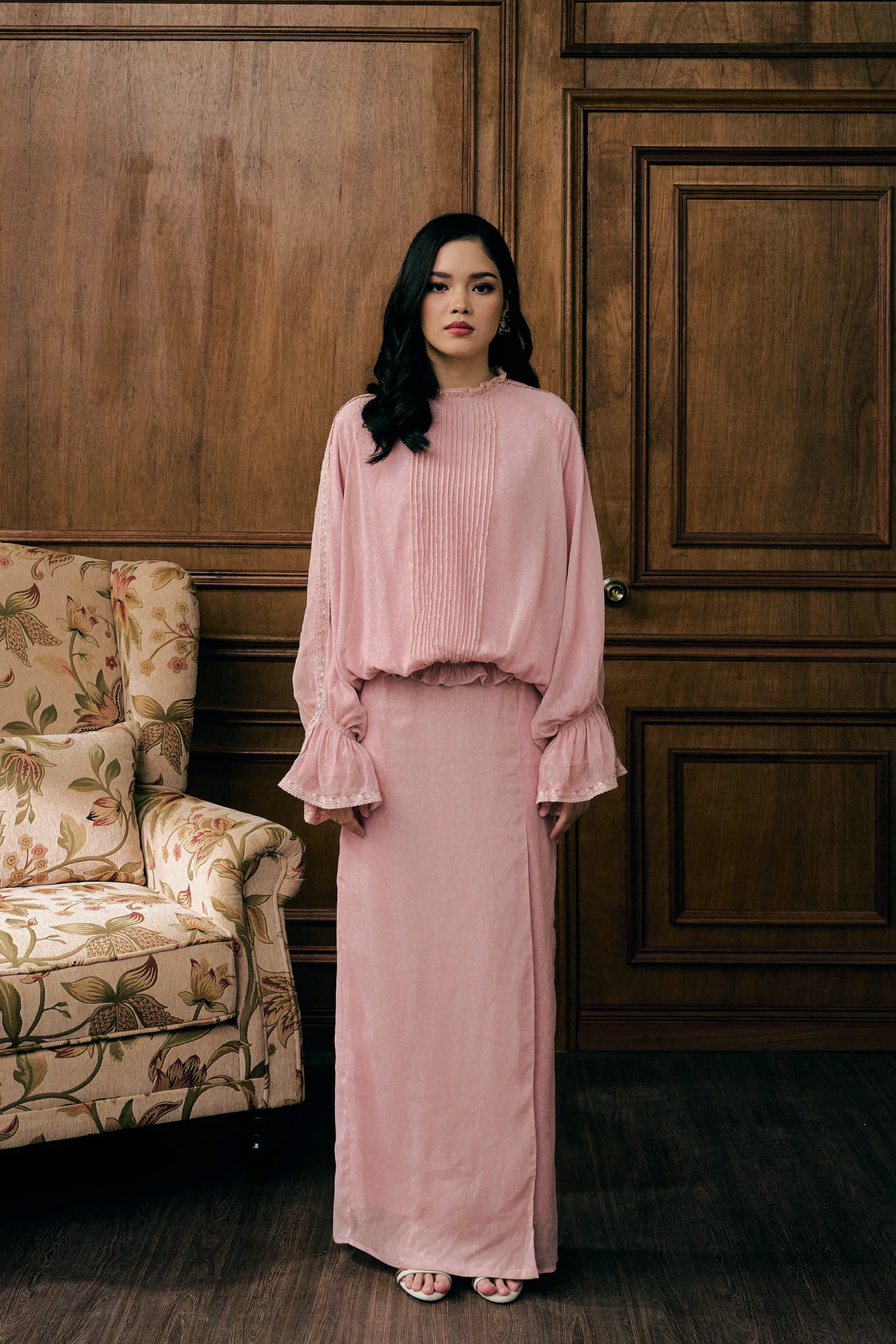 The Celestine Kurung in Ballet Pink