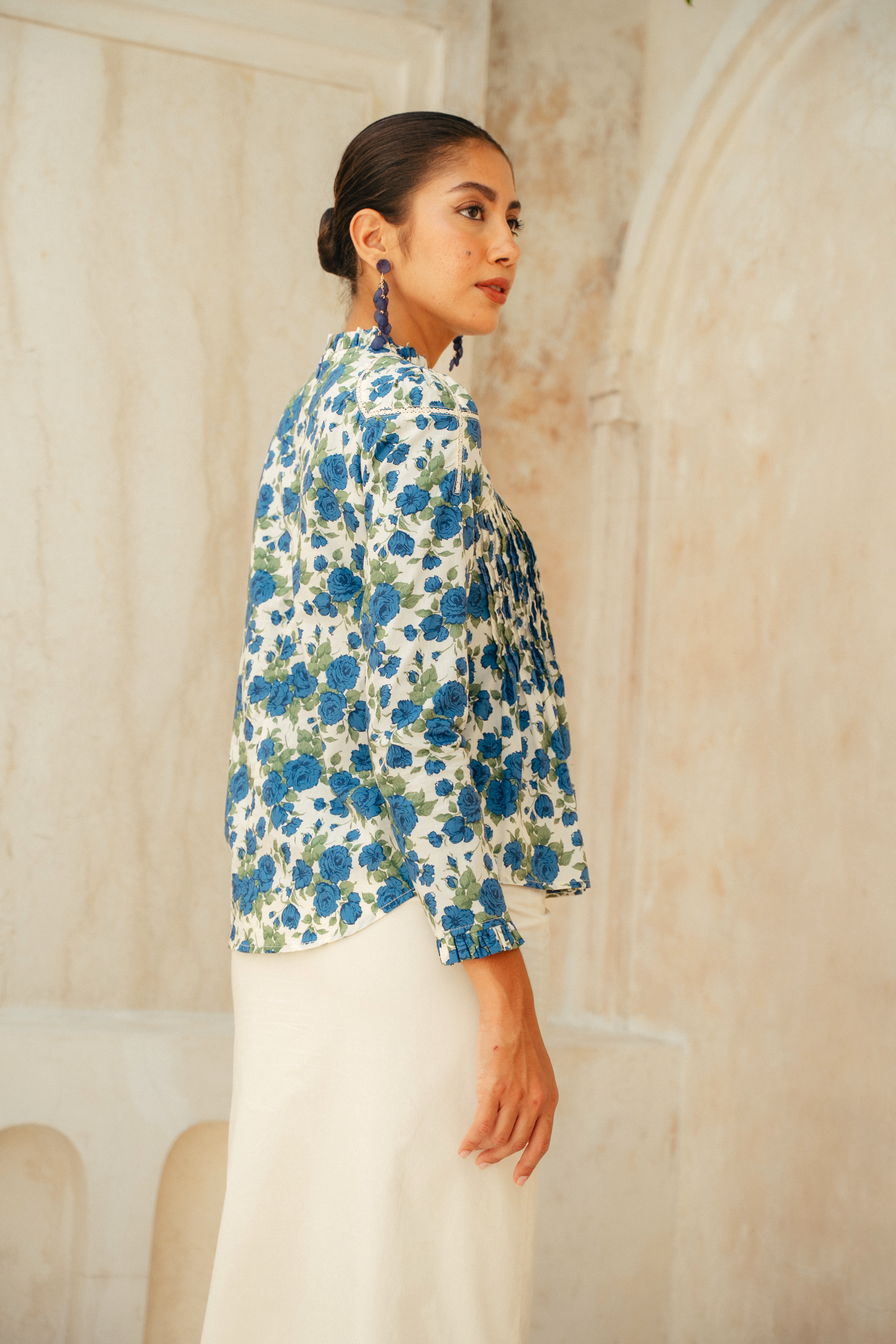 The Jannah Kurung in Cobalt Rose