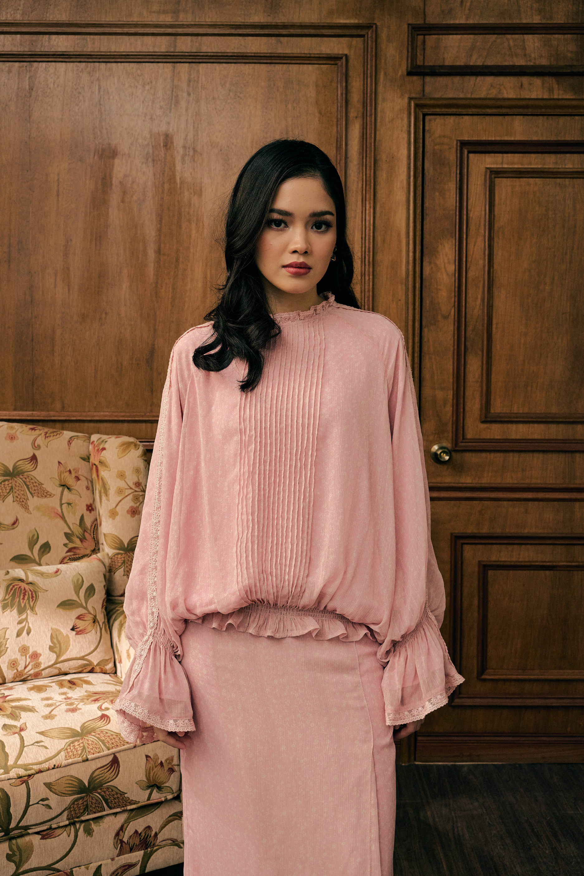 The Celestine Kurung in Ballet Pink