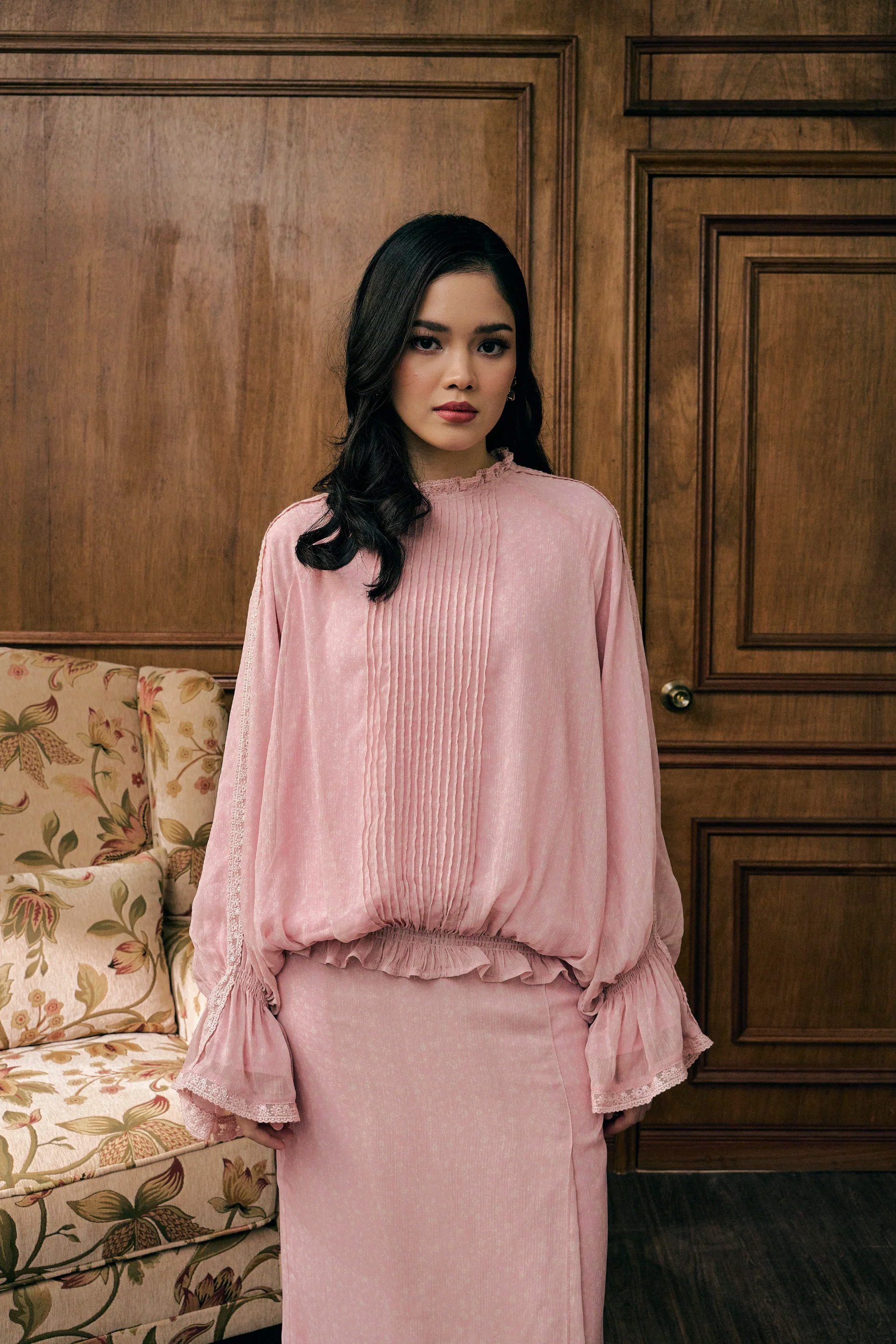 The Celestine Kurung in Ballet Pink