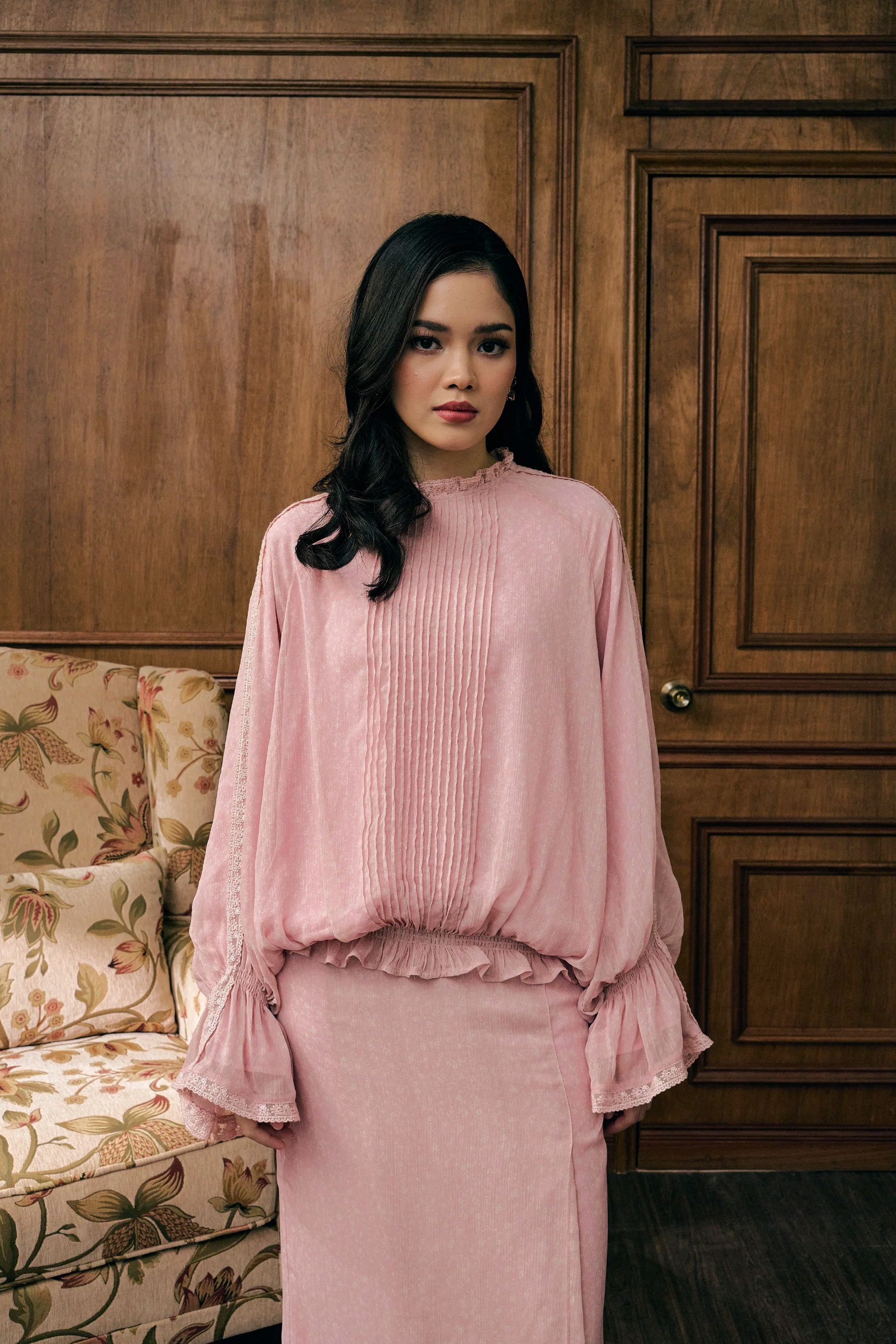 The Celestine Kurung in Ballet Pink