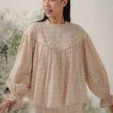 The Rafa Kurung in Maroon Embroidered Prints