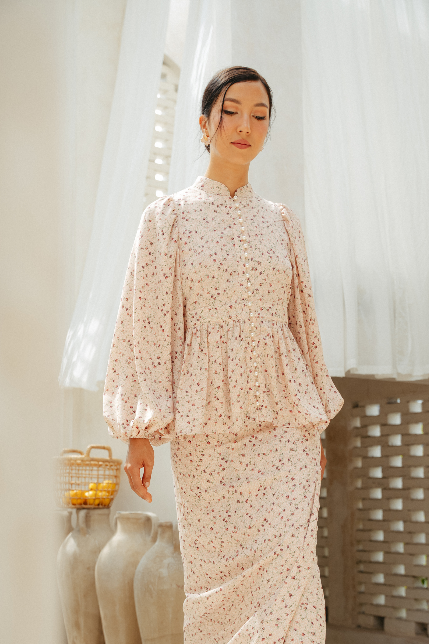 The Opal Kurung in Antique Rose