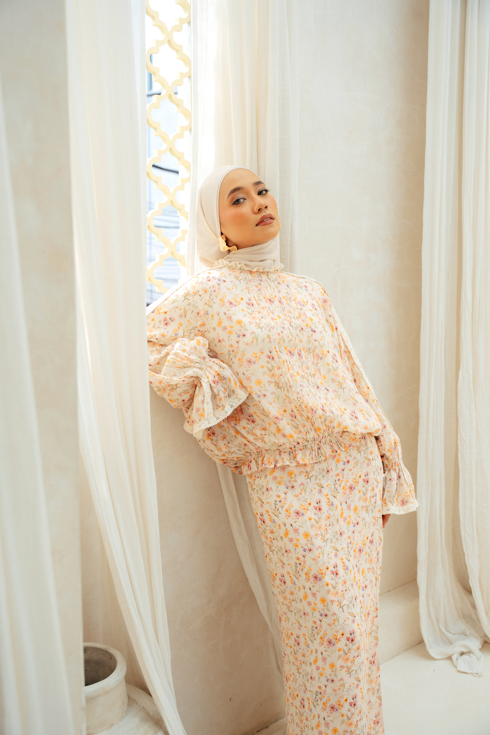 The Celestine Kurung in Destiny Floral