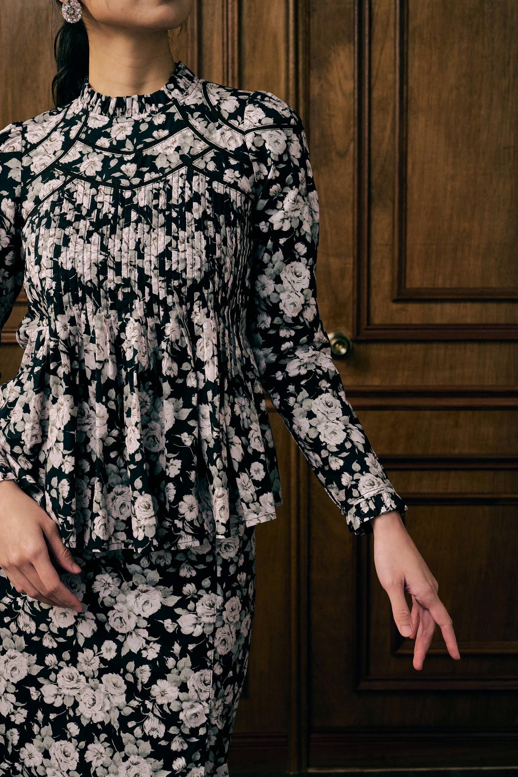 The Jannah Kurung in Nocturne Bloom