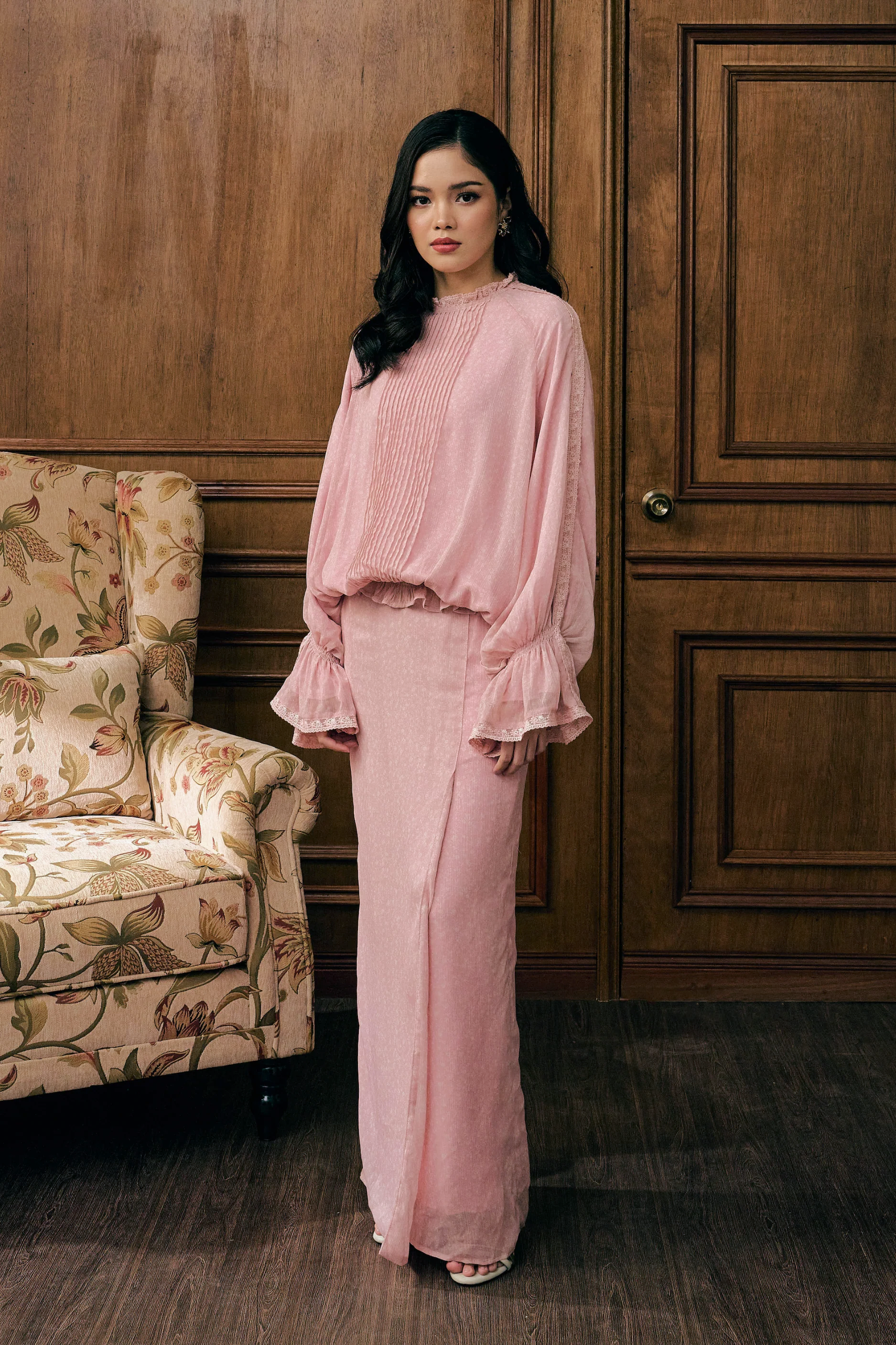 The Celestine Kurung in Ballet Pink