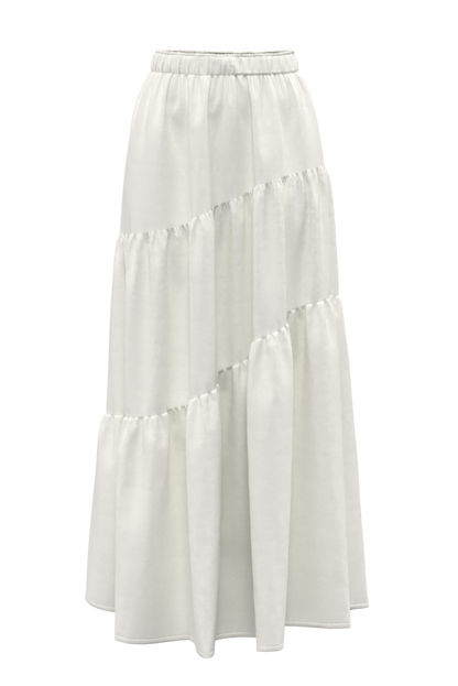 BRIE SKIRT CUSTOMISABLE SILHOUETTE rendered in snow white