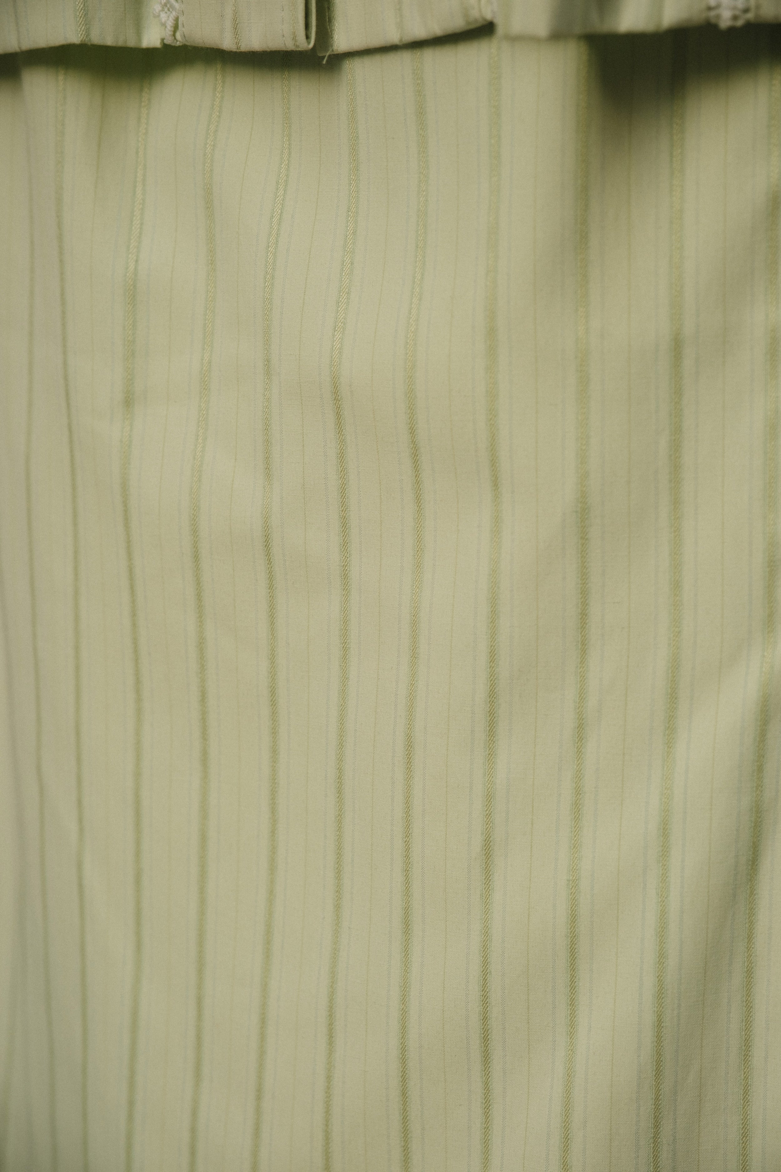 The Lorna Kurung in Apple Green Stripes