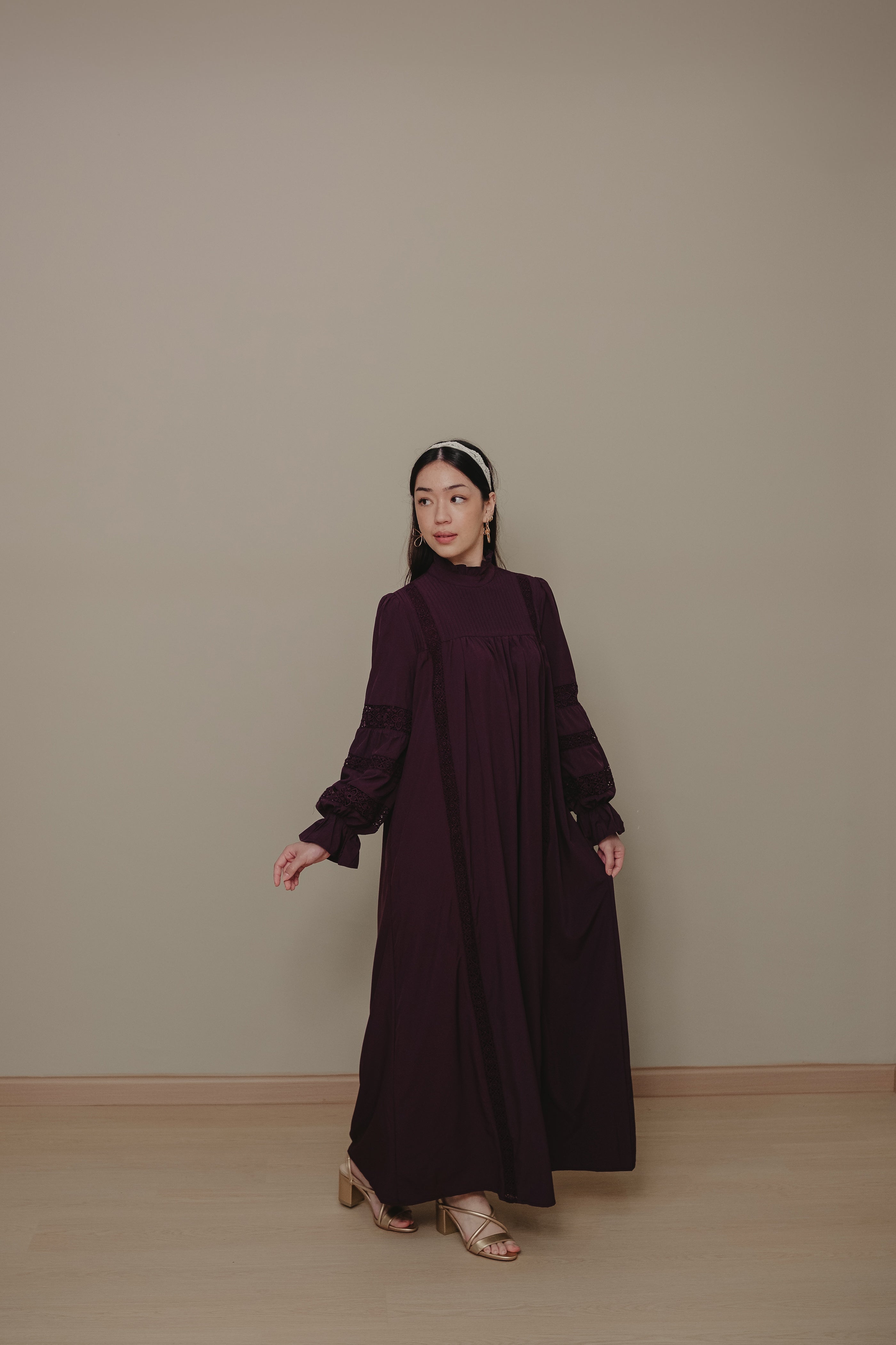 Solange Dress in Deep Purple