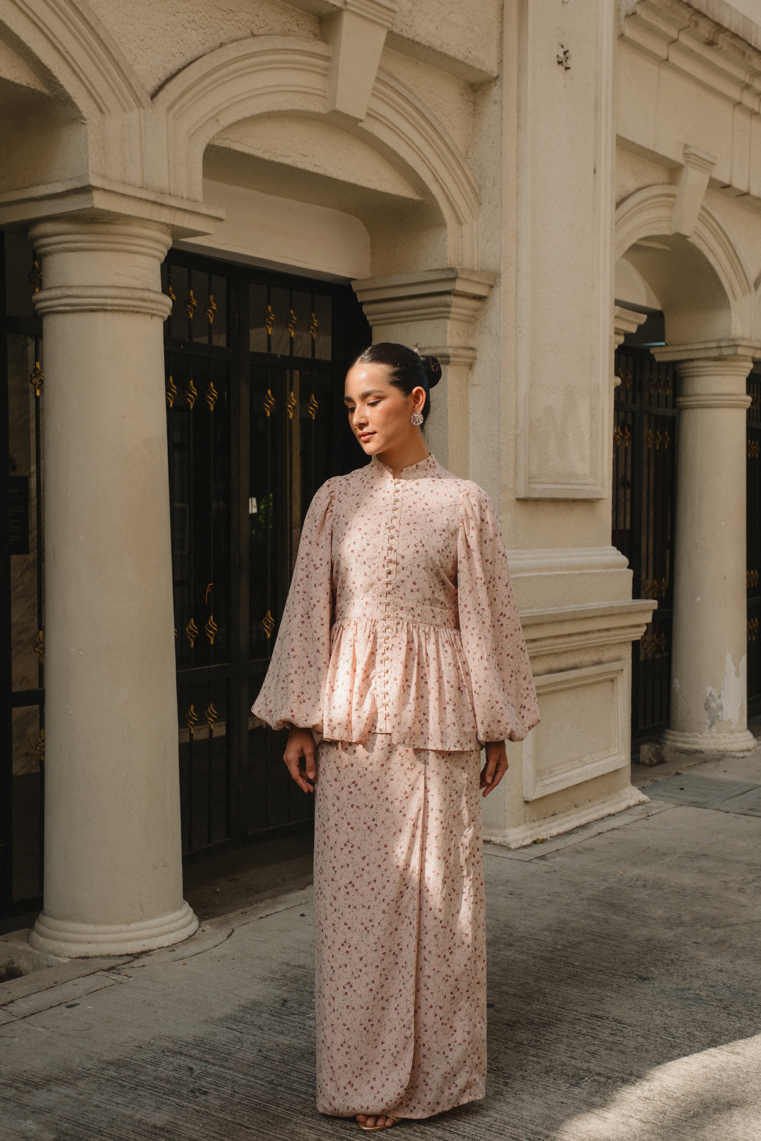 The Opal Kurung in Antique Rose