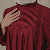 Solange Dress in Burgundy