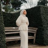 Eden Kurung in Cream Lilac Floral