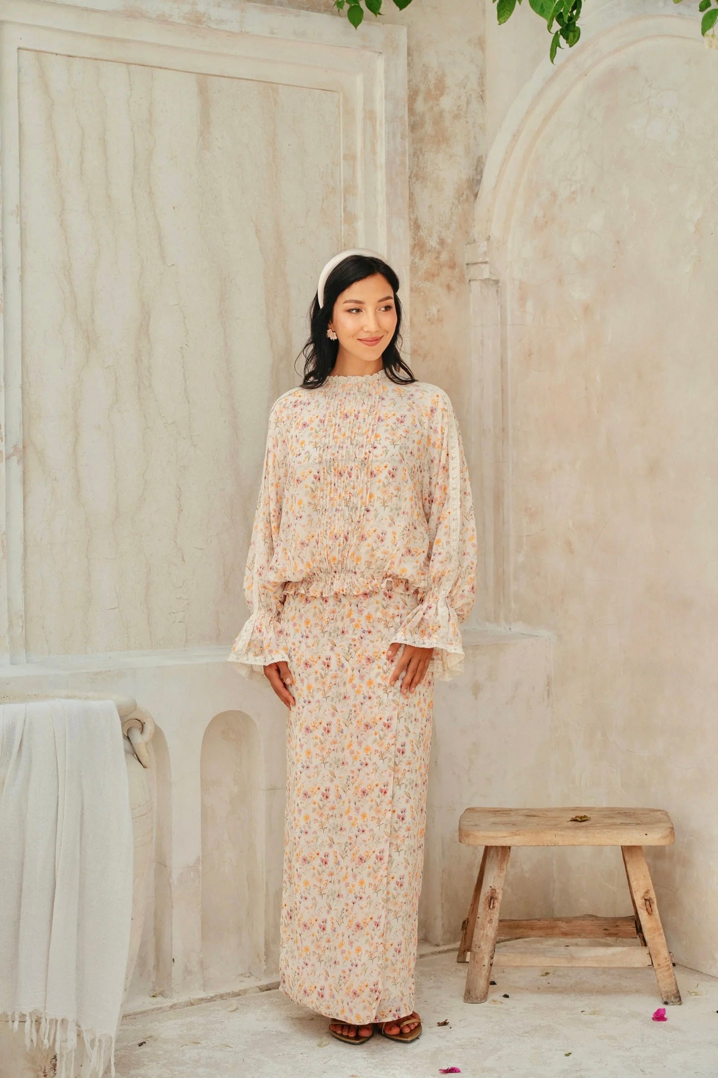The Celestine Kurung in Destiny Floral