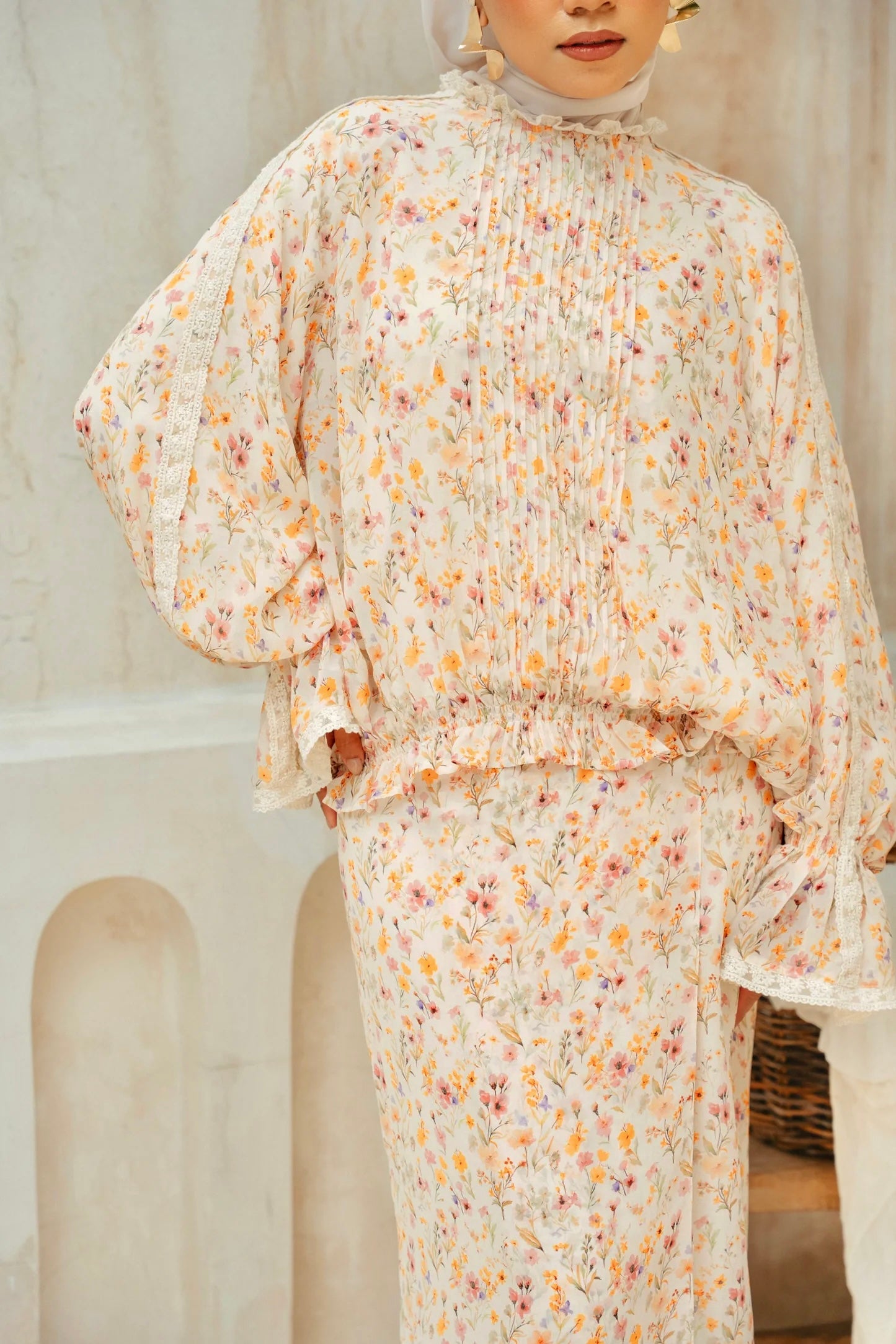 The Celestine Kurung in Destiny Floral