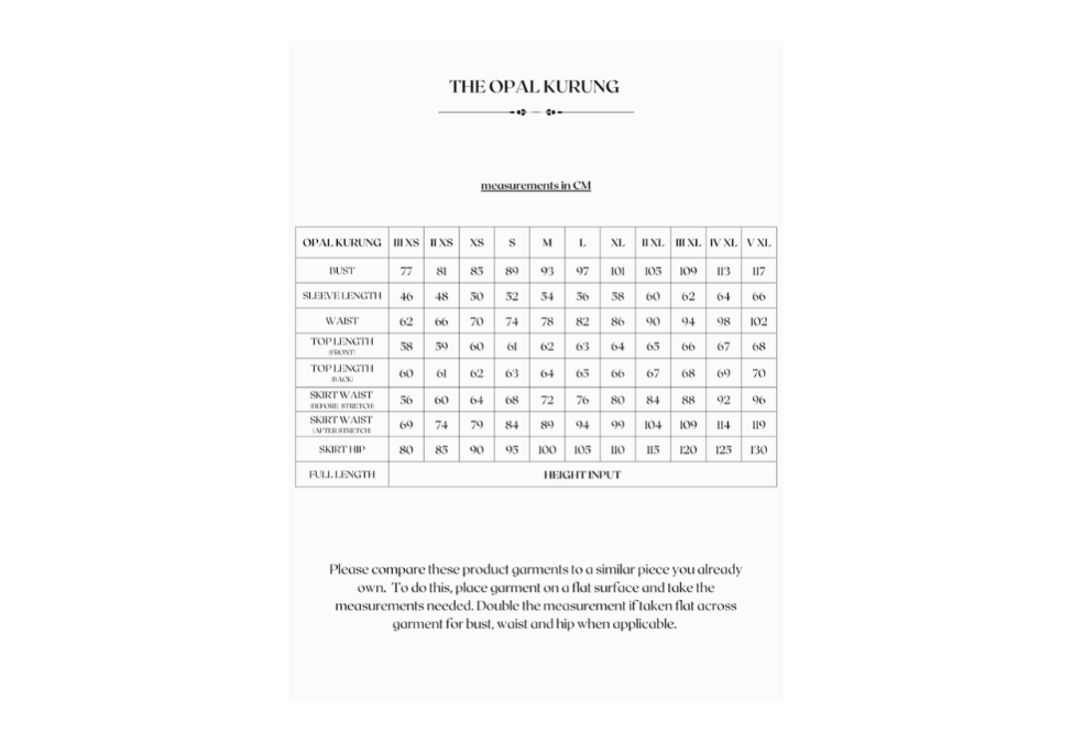 Opal Kurung Silhouette - Light Butter ™