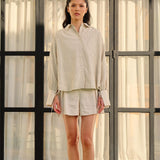 The Joan Rhinestone Shirt in Espresso