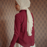 The Jannah Top In Burgundy Broderie Anglaise