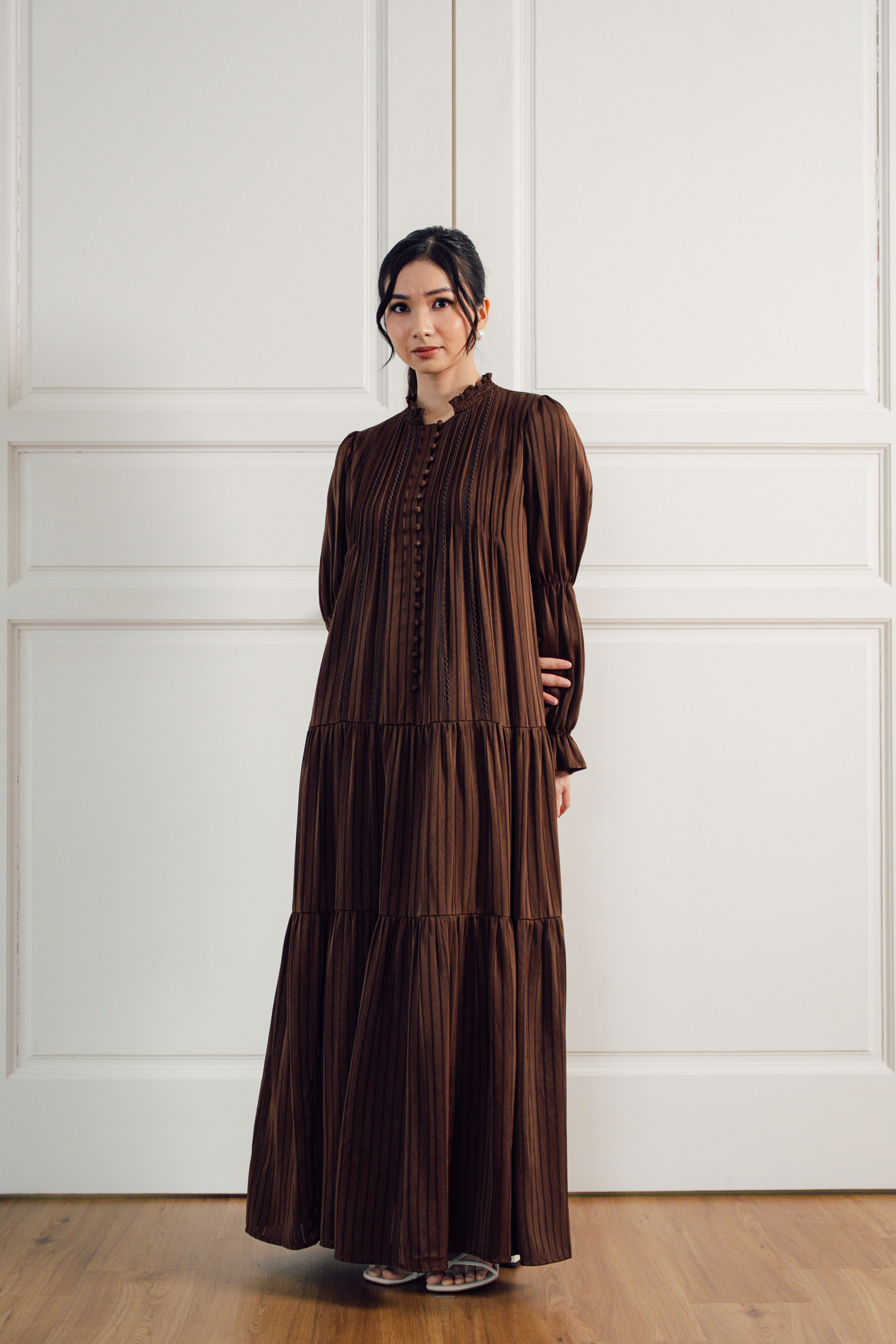 The Holly Dress in Walnut