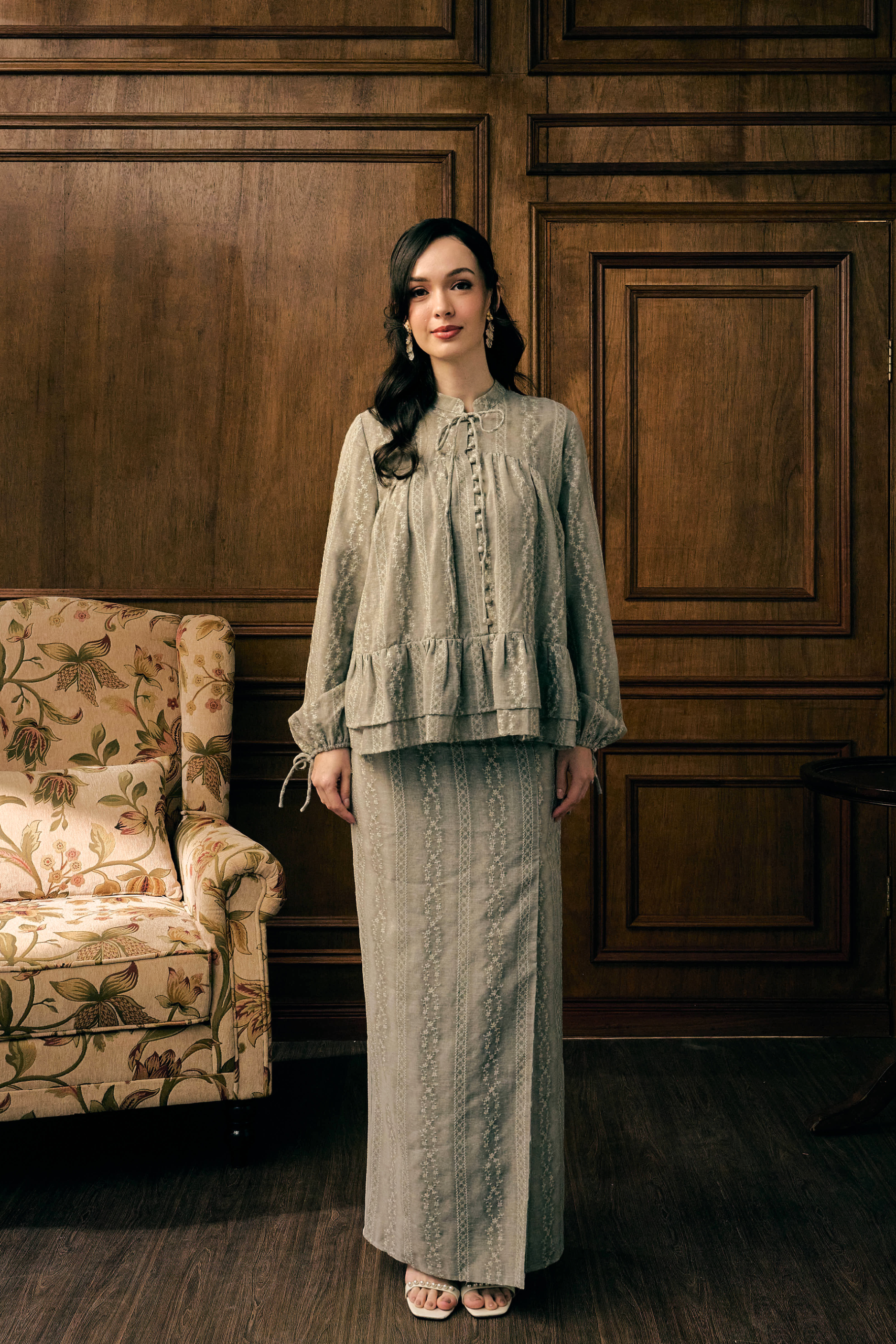 The Charlotte Kurung in Cendre