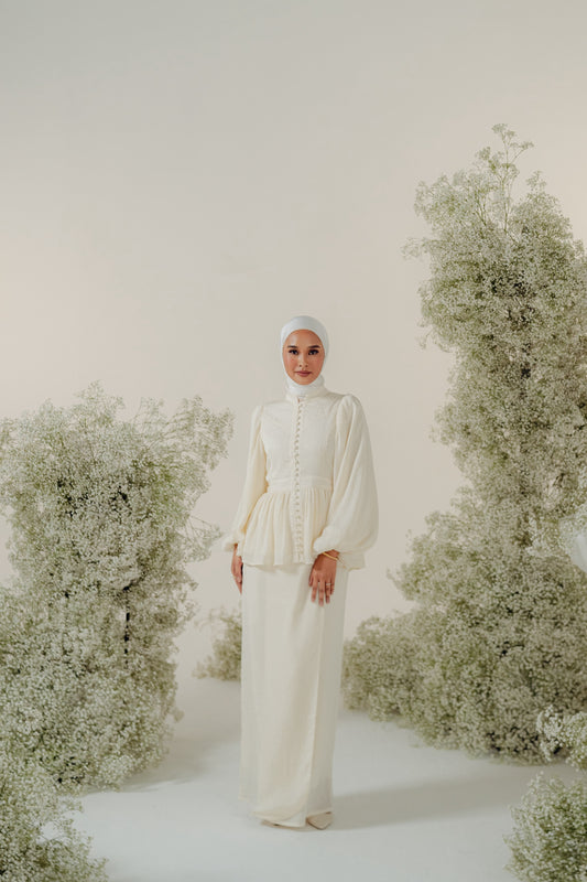 The Opal Kurung in Light Butter Yellow