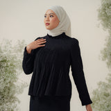 The Jannah Kurung in Black Broderie Anglaise