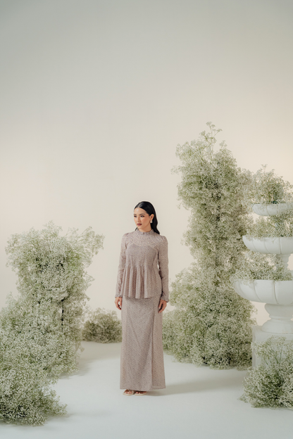 The Jannah Kurung in Dusty Lavender