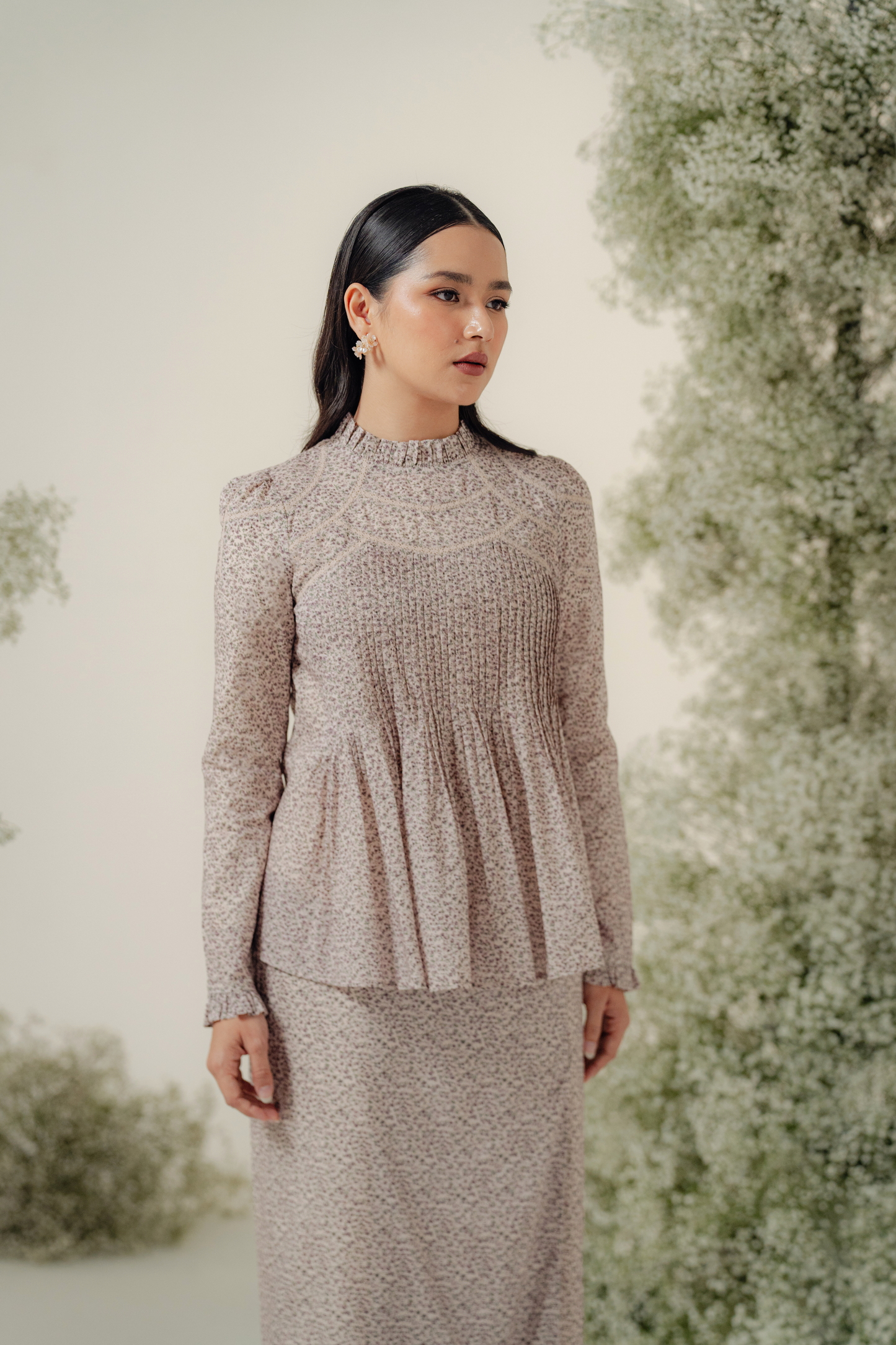 The Jannah Kurung in Dusty Lavender