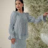 Maya Kurung in Bleu Floral
