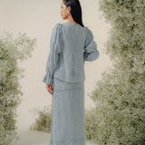 Maya Kurung in Bleu Floral