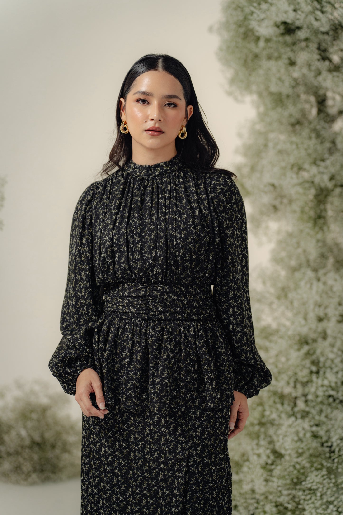 Eden Kurung in Night Floral