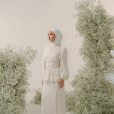Eden Kurung in Cream Lilac Floral