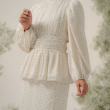 Eden Kurung in Cream Lilac Floral
