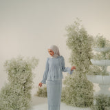 Maya Kurung in Bleu Floral