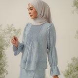 Maya Kurung in Bleu Floral