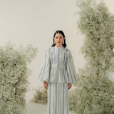 The Opal Kurung in Cerulean Print
