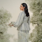 The Opal Kurung in Cerulean Print
